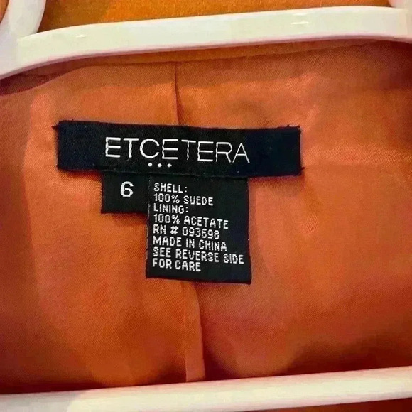 Etcetera Suede Jacket Great Used Condition Womens 6 - Picture 3 of 13